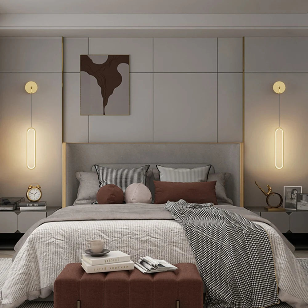 Modern LED Wall Sconce Lamp For Living Dining Room Bedroom Bedside TV Background Aisle Home Decoration Lighting Fixture Lustre
