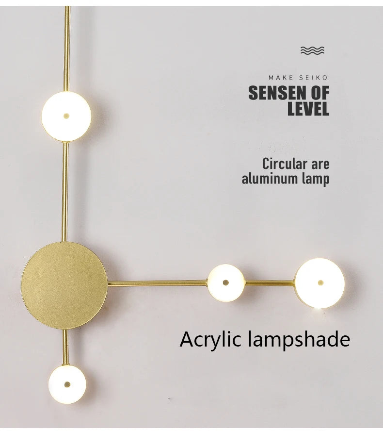 Modern LED Wall Lamp Simple Living Room Background Wall Light Bedroom Bedside Wall Sconce Creative Hotel  Hall Corridor Lighting