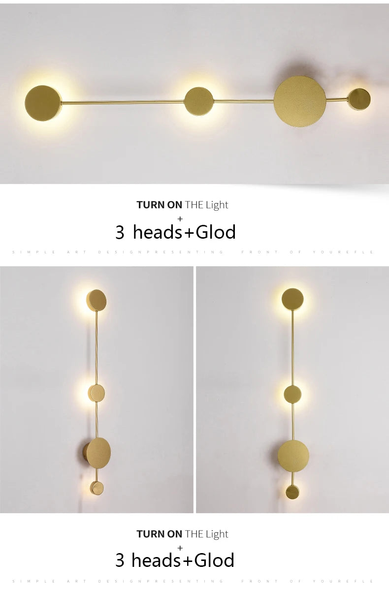 Modern LED Wall Lamp Simple Living Room Background Wall Light Bedroom Bedside Wall Sconce Creative Hotel  Hall Corridor Lighting