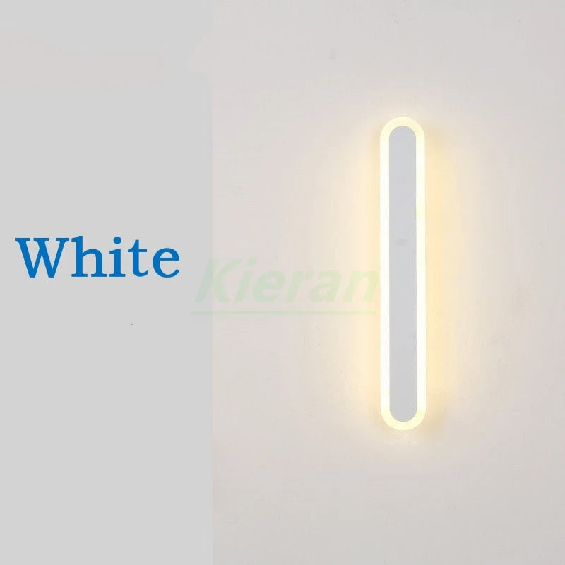 Modern Minimalist Long Strip LED Wall Lamps Bedroom Bedside Wall Lights Stairway  Living Room Background Room Decor Wall Lights