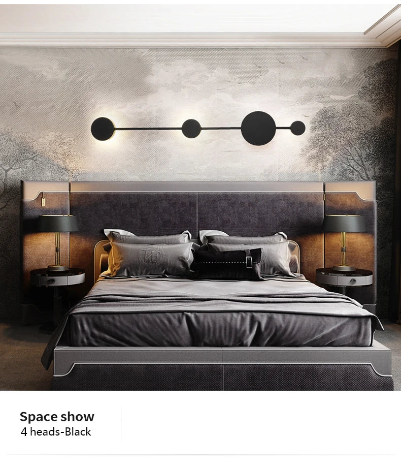 Modern LED Wall Lamp Simple Living Room Background Wall Light Bedroom Bedside Wall Sconce Creative Hotel  Hall Corridor Lighting