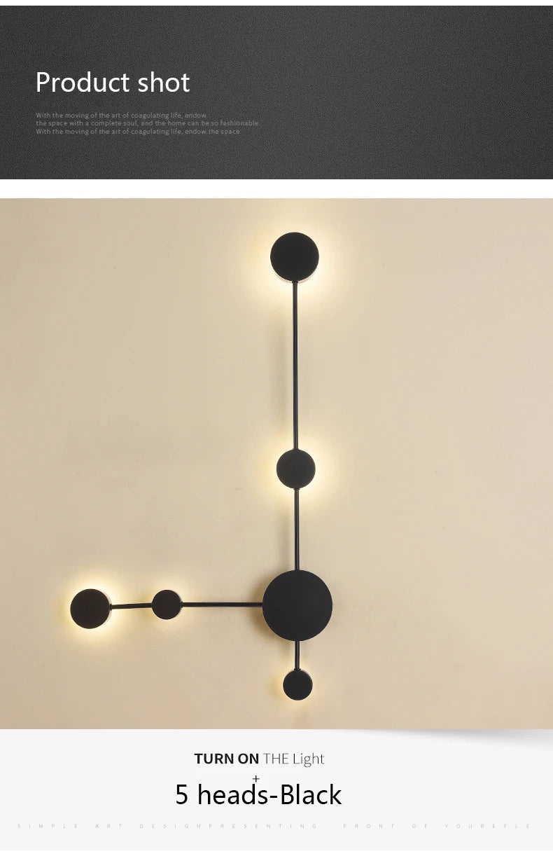 Modern LED Wall Lamp Simple Living Room Background Wall Light Bedroom Bedside Wall Sconce Creative Hotel  Hall Corridor Lighting