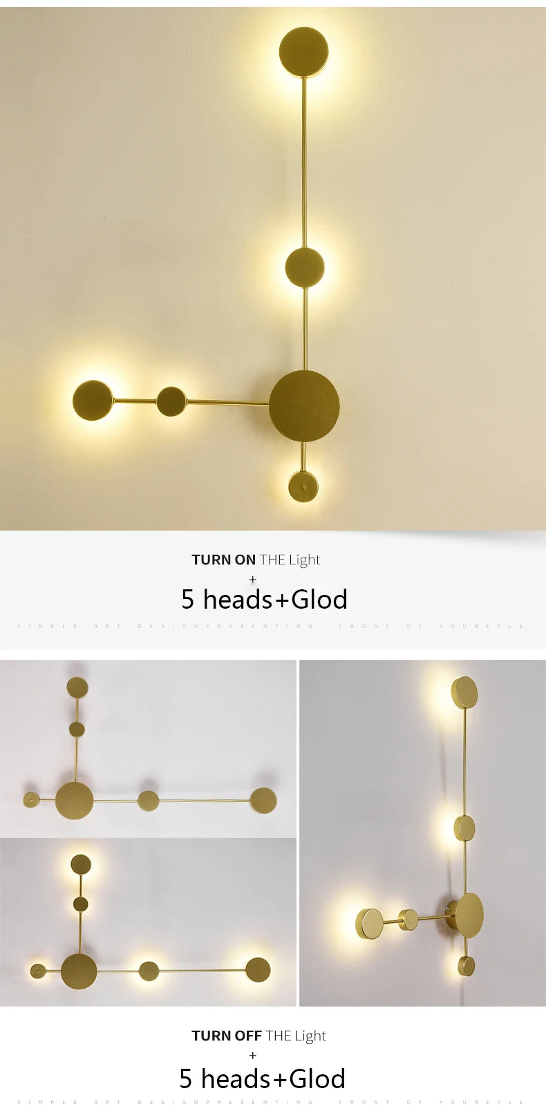 Modern LED Wall Lamp Simple Living Room Background Wall Light Bedroom Bedside Wall Sconce Creative Hotel  Hall Corridor Lighting