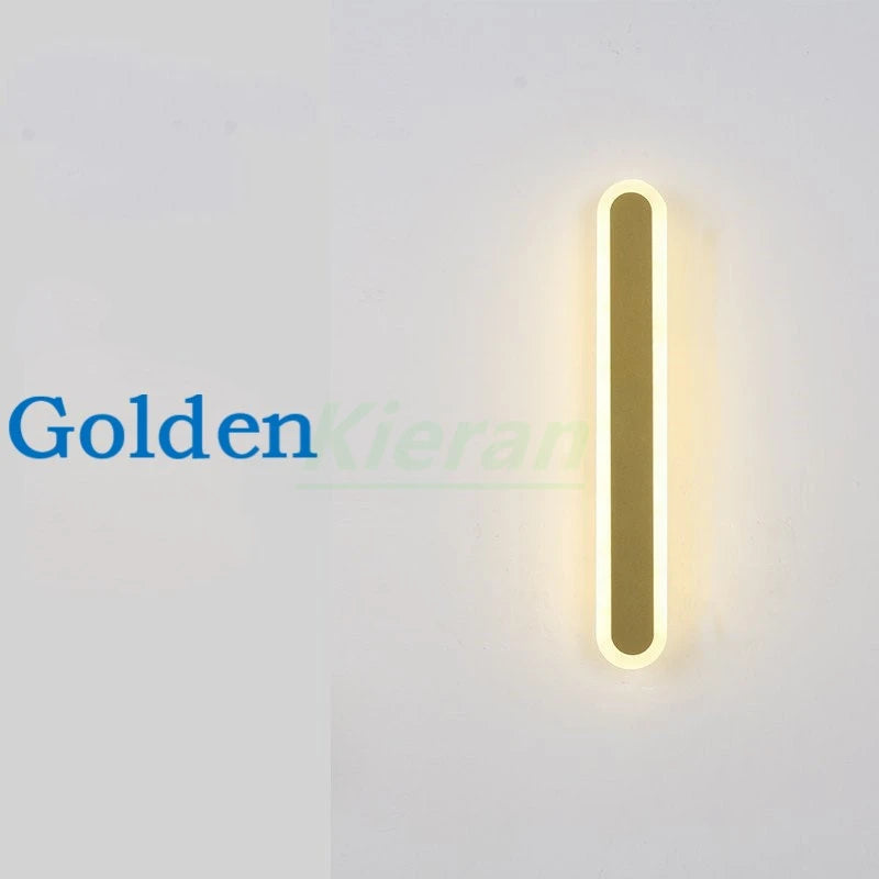 Modern Minimalist Long Strip LED Wall Lamps Bedroom Bedside Wall Lights Stairway  Living Room Background Room Decor Wall Lights