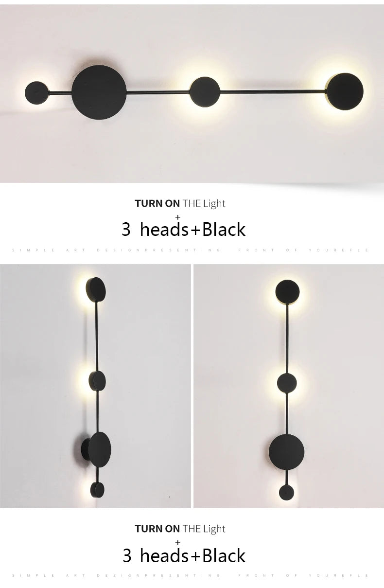 Modern LED Wall Lamp Simple Living Room Background Wall Light Bedroom Bedside Wall Sconce Creative Hotel  Hall Corridor Lighting
