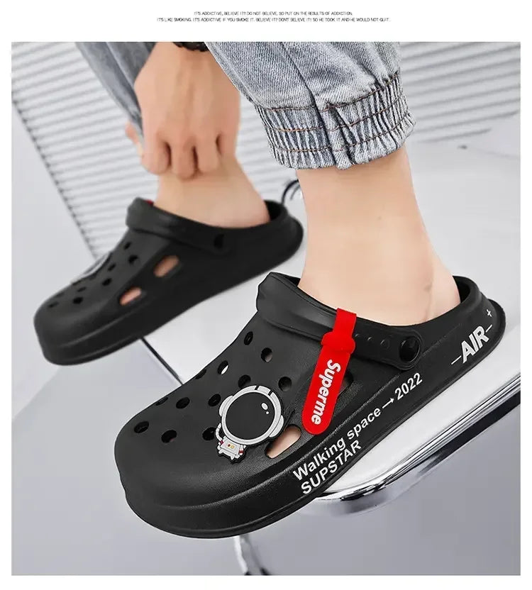 Men Women Sandals Breathable Home Slippers Outdoor Fashion Garden Clogs Couple Water Shoes Sandals For Men Black White