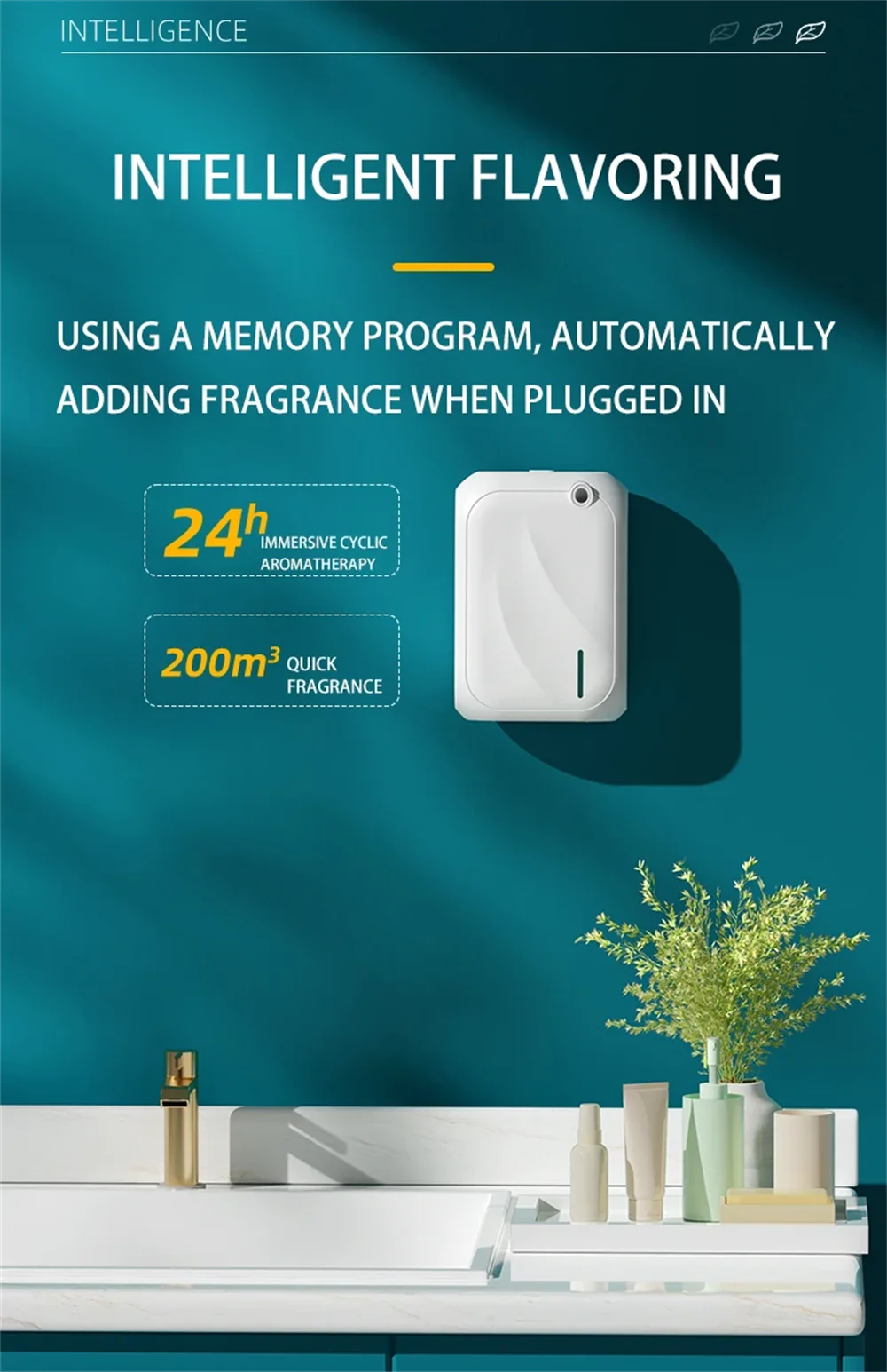 Aroma Diffuser Coverage 200m³ Scent Machine Fragrance Diffuser Essential Oil Diffuser For Home Fragrance Bluetooth APP Control