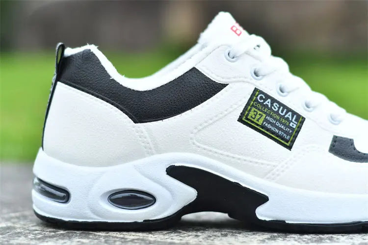 2025 new spring trend sports men's shoes Lace-up thick sole casual breathable fashion shoes Large size Wear skid resistance