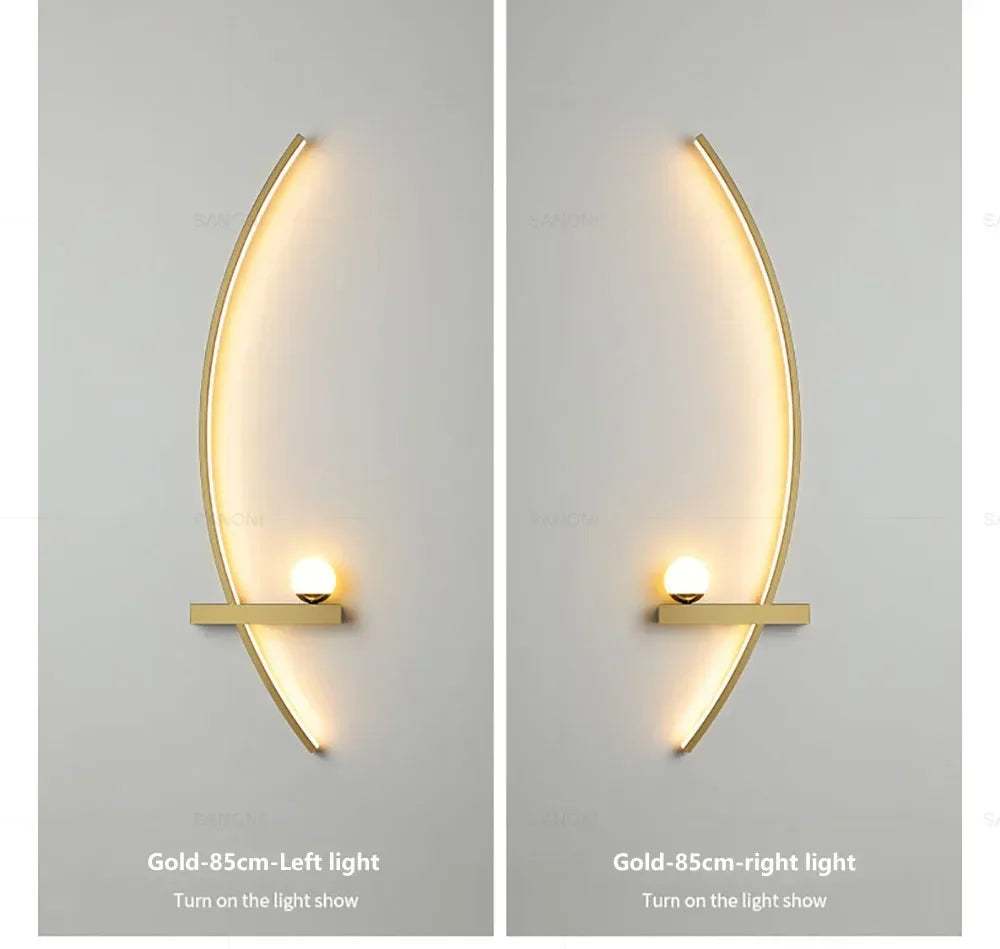 Modern LED Wall Lamps Minimalist Stripes Wall Sconce Decorative for Bedroom Bedside Home Living Room Background Lighting Luster