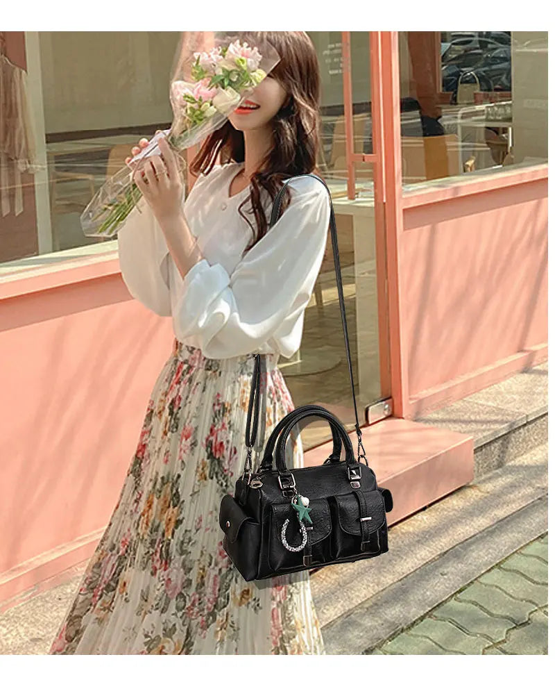 New Women bag  Handbags Bag for 2025 Female Crossbody new High quality fashionable shoulder bag designer travel Hairball bag