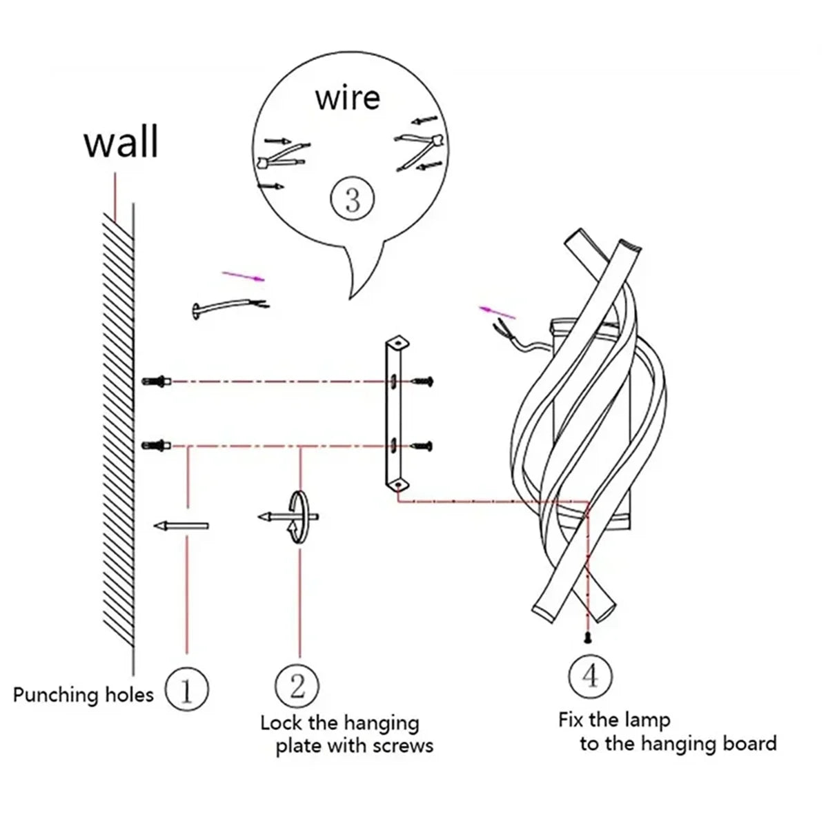 Modern Led Wall Light Linear Strip Lamp Decorative Lighting Minimalist Style Bedroom Bedside Black And White Mounted Sconce Soft