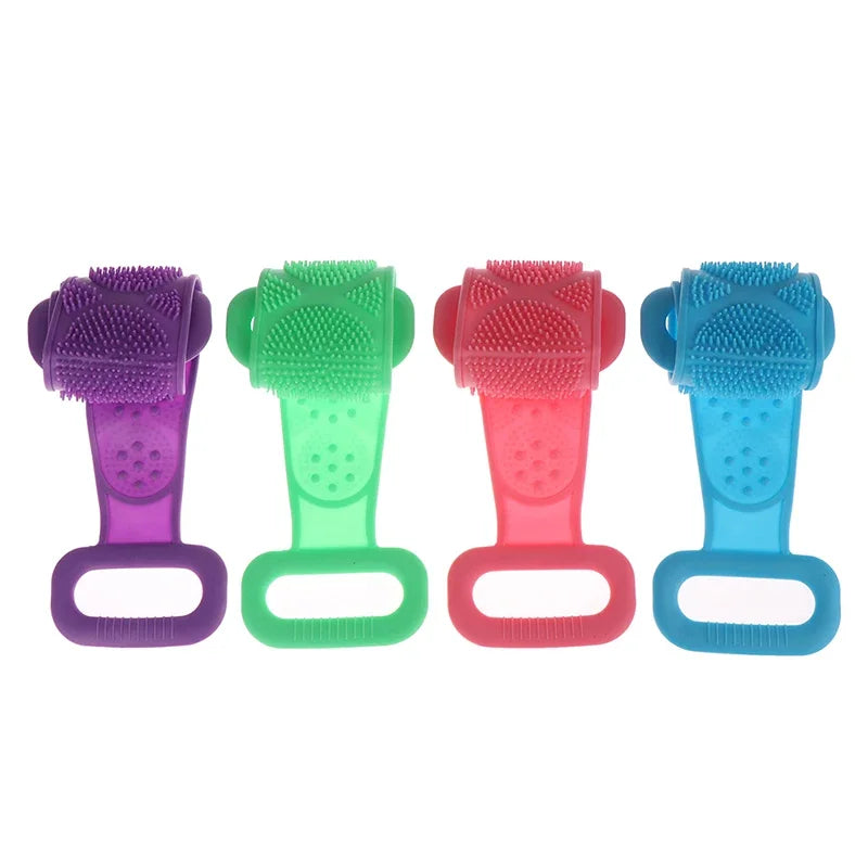 Silicone Body Scrubber Back Massage Exfoliating Sponge Bathroom Bath Brush Scrub Shower Brush Body Wash Scrub Removal Bath Spong