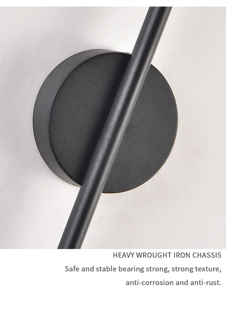 Modern LED Wall Lamp Minimalist Led 40/55cm Light Bedroom Bedside Long Strip Wall Sconces Living Room Home Indoor Lighting