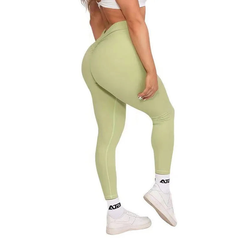 Yoga Leggings Back V Butt Sexy Leggings Women Yoga Pants Fitness Workout Gym Running Legging High Waist Active Wear Tights Pants