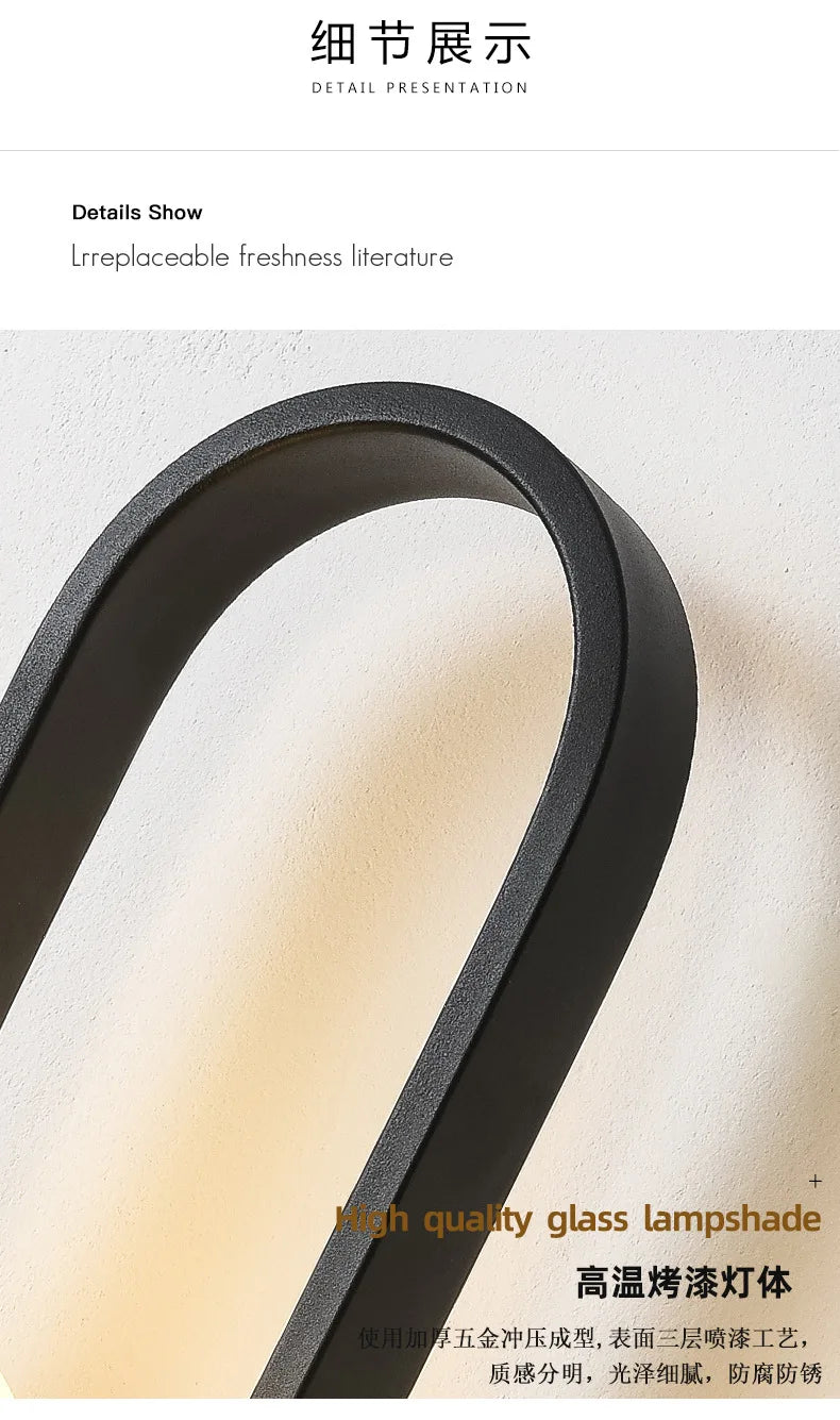 Modern Minimalist LED Wall LampS Bedroom Bedside LED E27 Wall Sconce Lamp Staircase Living Room Background Wall Glass Wall Light