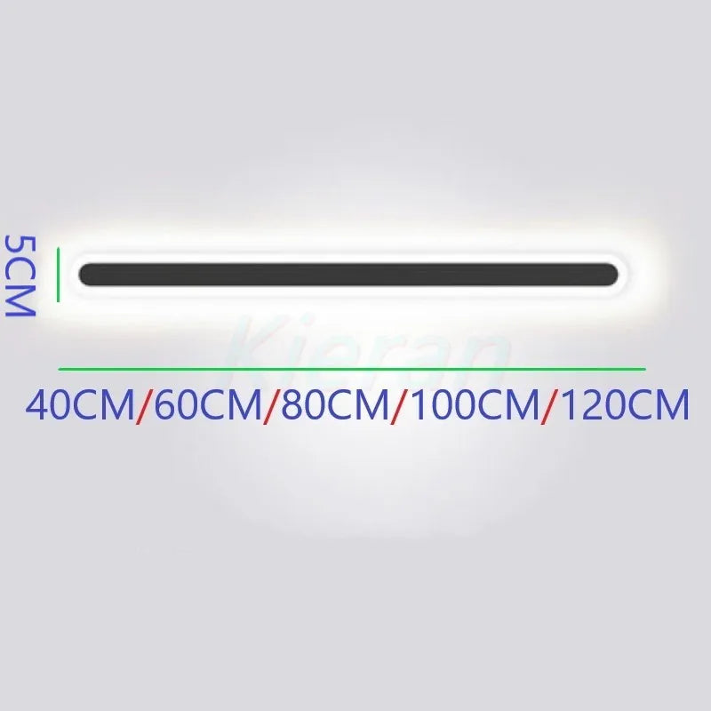 Modern Minimalist Long Strip LED Wall Lamps Bedroom Bedside Wall Lights Stairway  Living Room Background Room Decor Wall Lights
