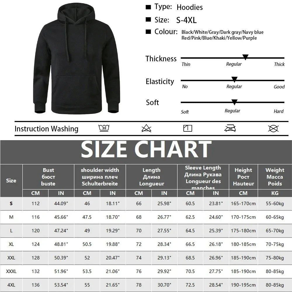 Unisex hoodie high-quality sweater hip-hop fashion casual top trendy spring and autumn solid colorcomfortable new style 2025