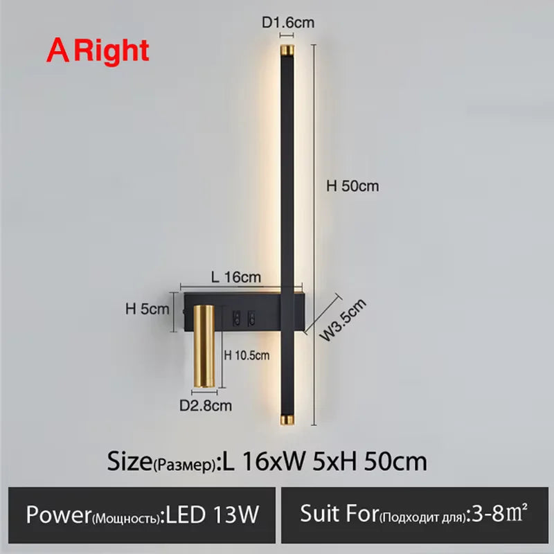 Modern LED Wall Sconce For Bedroom Bedside Living Sofa Background Wall Lights Lighting Fixture Home Decoratioan Wall Lamps