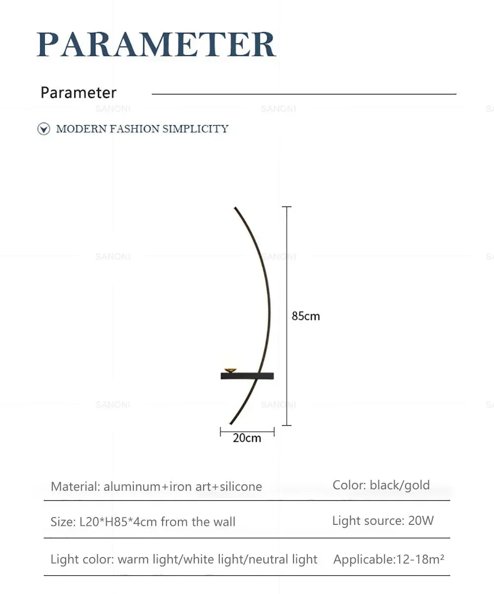 Modern LED Wall Lamps Minimalist Stripes Wall Sconce Decorative for Bedroom Bedside Home Living Room Background Lighting Luster