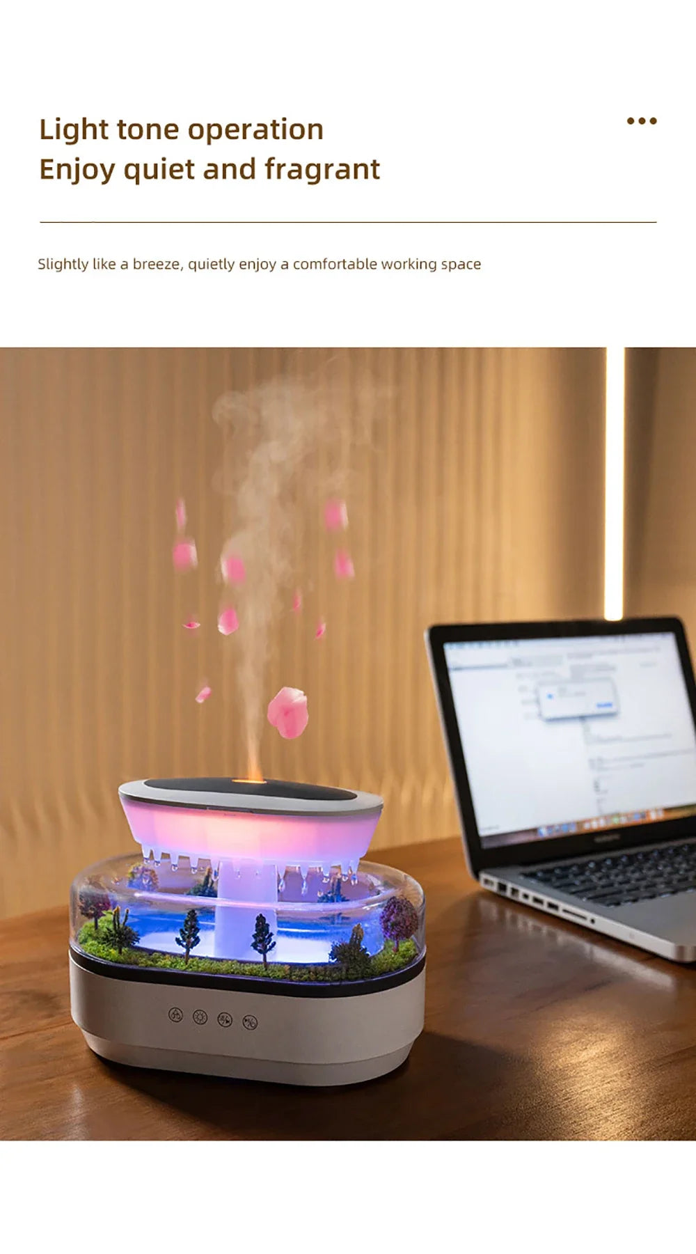 Aromatherapy humidifier raindrop air humidifier color light white noise essential oil diffuser household ultrasonic aromatherapy