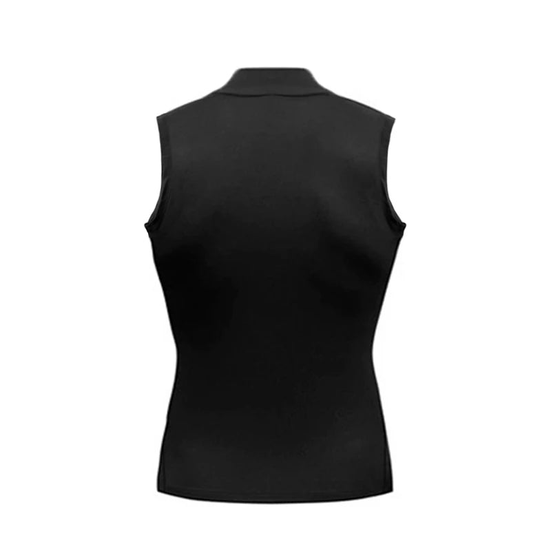 Compression Shirt Summer Men Gym Tank Tops Muscle Fitness Clothing Turtleneck Sport Sleeveless T Shirt Bodybuilding Running Vest