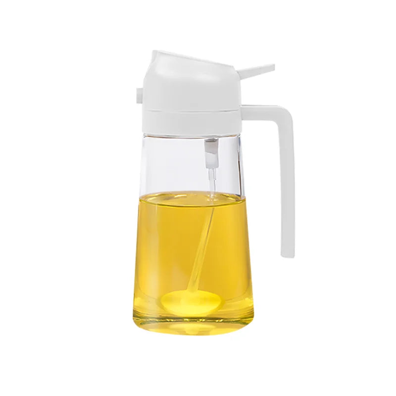 2in1 500ml Plastic Spray Oil Sprayer Bottle Spray Oil Dispenser Oil Jar Cruet BBQ Kitchen Baking Roasting Picnic Kitchen Tool
