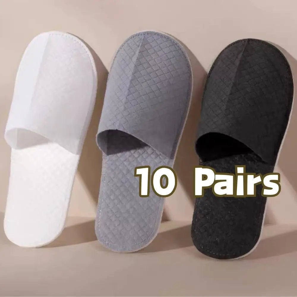 10 Pairs Lot Hotel Slippers Unisex Slipper Non Woven Disposable Slippers Closed Toe Hotel Slippers Hotel Cheap SPA Guest Slides