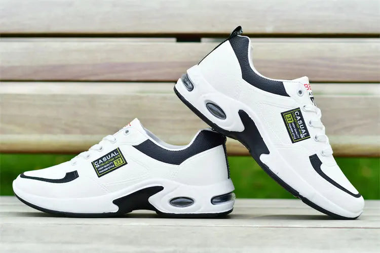 2025 new spring trend sports men's shoes Lace-up thick sole casual breathable fashion shoes Large size Wear skid resistance