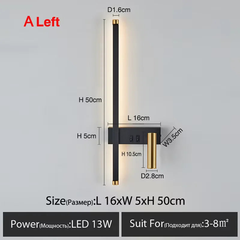 Modern LED Wall Sconce For Bedroom Bedside Living Sofa Background Wall Lights Lighting Fixture Home Decoratioan Wall Lamps