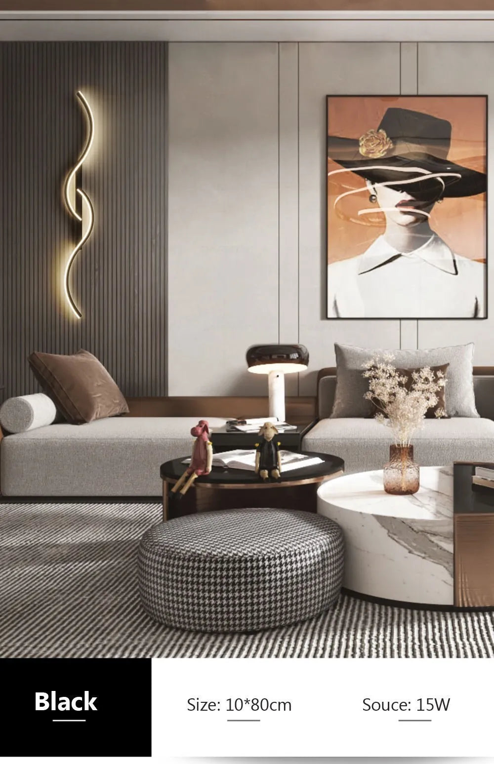 Modern LED Wall Lamp Minimalist Led Light Bedroom Bedside Long Strip Wall Sconces Living Room Sofa Home Indoor Lighting Fixture