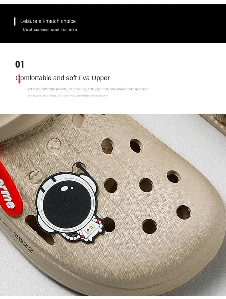 Men Women Sandals Breathable Home Slippers Outdoor Fashion Garden Clogs Couple Water Shoes Sandals For Men Black White