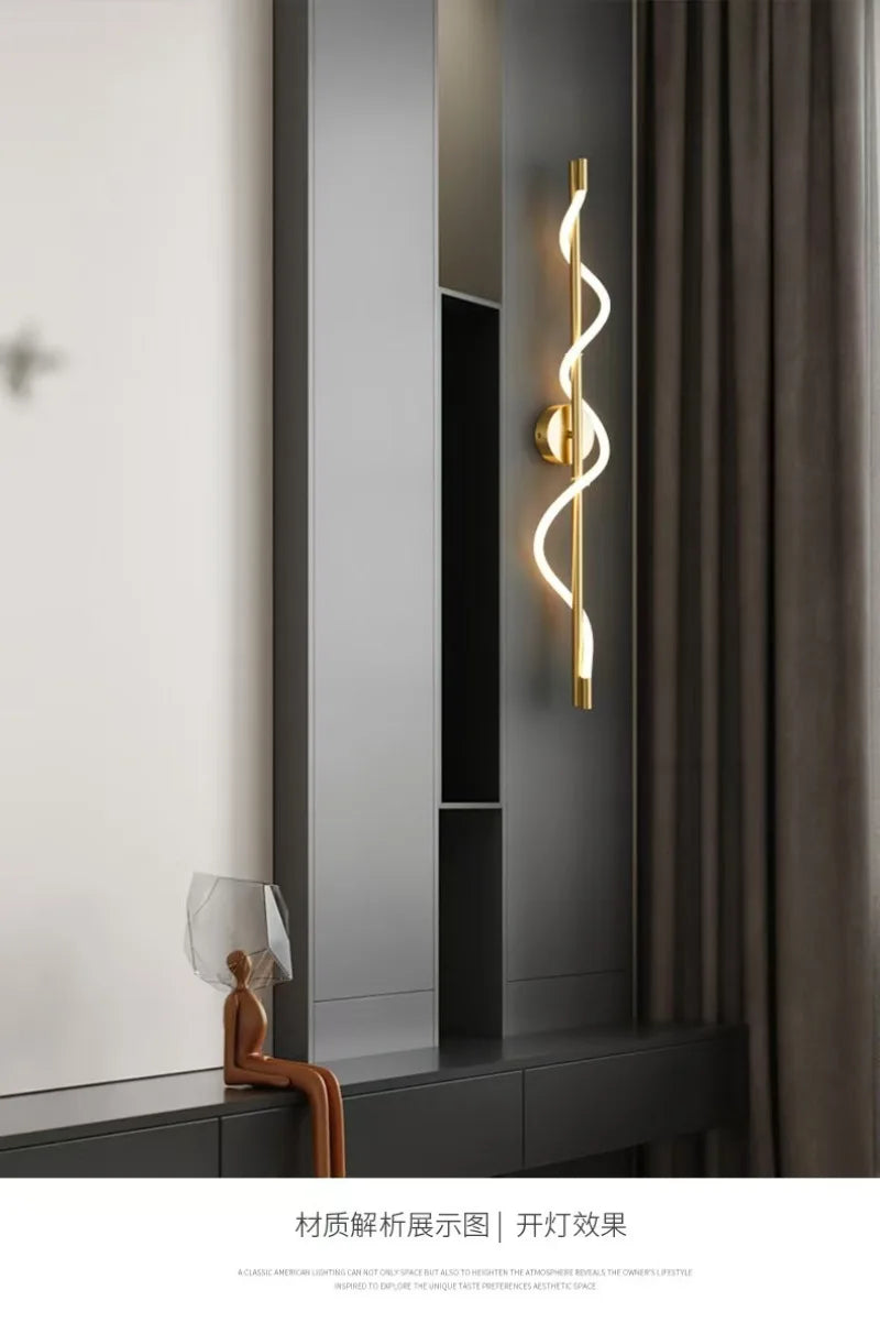 Bedroom Bedside LED Wall Lamp Italian Minimalist Designer Creative Art Living Room TV Background Corridor Staircase Decoration