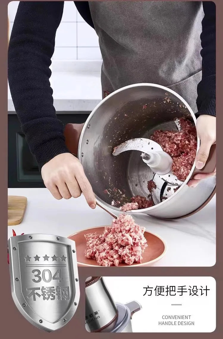 Meat grinder electric multi-function household and commercial large-capacity mixer high-power dumpling meat filling machine