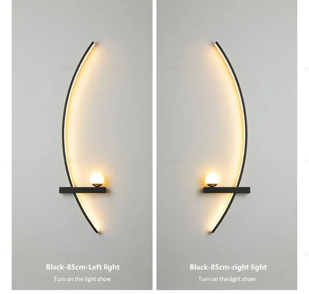 Modern LED Wall Lamps Minimalist Stripes Wall Sconce Decorative for Bedroom Bedside Home Living Room Background Lighting Luster