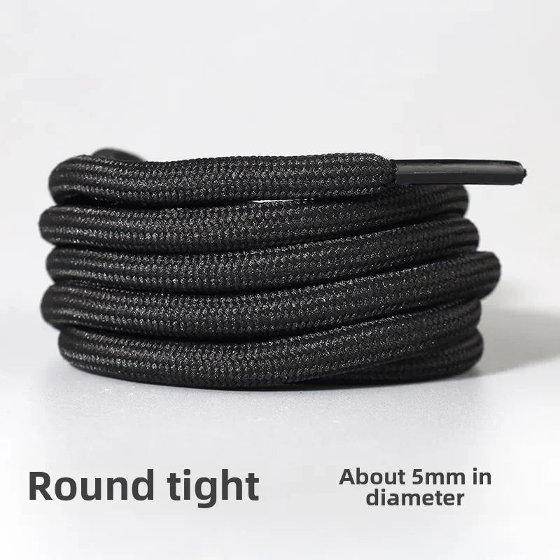 Black Shoelace Men's and Women's Flat round Leather Shoes  Boots Sports Basketball Board Shoes Shoelace Extra Long 60-180cm