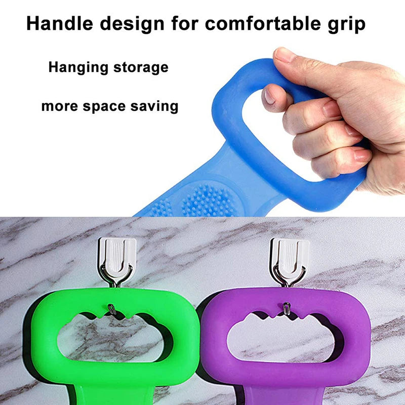 Silicone Body Scrubber Back Massage Exfoliating Sponge Bathroom Bath Brush Scrub Shower Brush Body Wash Scrub Removal Bath Spong