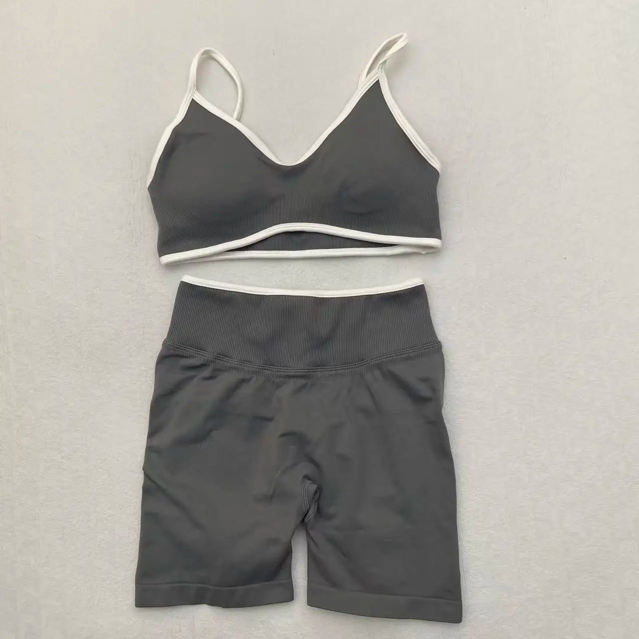 2 Pcs Seamless Yoga Set Women Yoga Tight Pants Set Sling Sports Bra Gym Clothing Workout Shorts Set