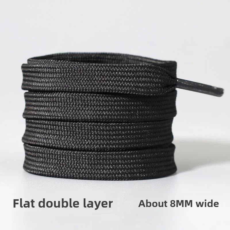 Black Shoelace Men's and Women's Flat round Leather Shoes  Boots Sports Basketball Board Shoes Shoelace Extra Long 60-180cm