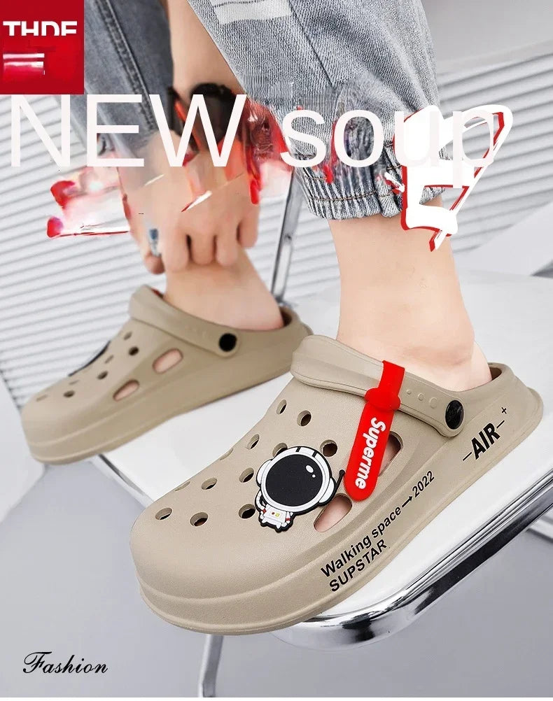 Men Women Sandals Breathable Home Slippers Outdoor Fashion Garden Clogs Couple Water Shoes Sandals For Men Black White