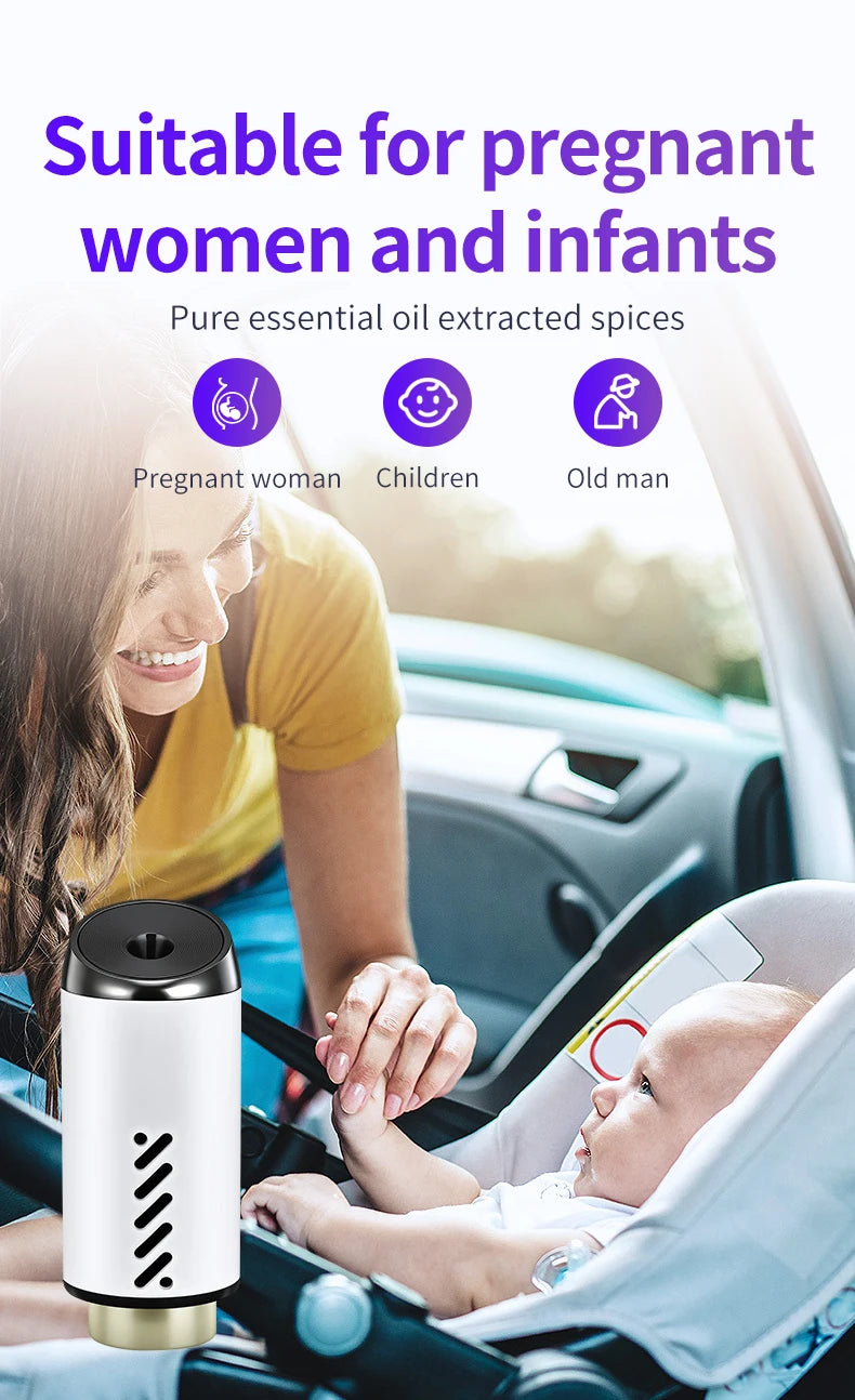 Smart Car Air Aromatherapy Diffuser Fragrance Car Air Fresheners With Three Adjustable Humidifier Essential Oil Diffuser