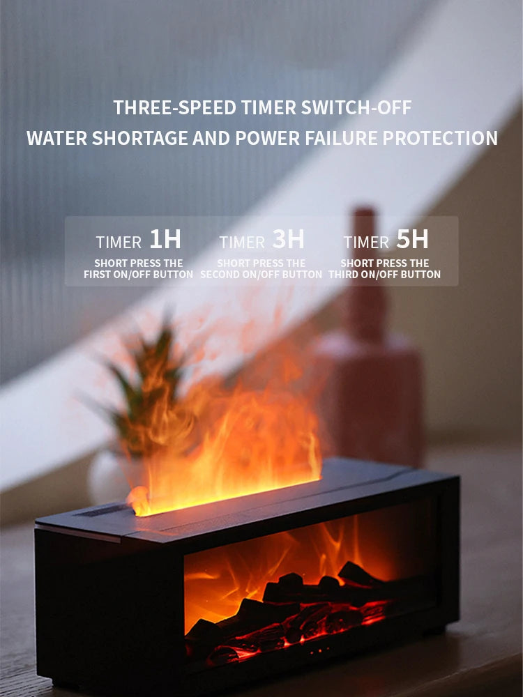 Air Aroma Humidifier Essential Oils Humidifier Flame Fragrance Diffuser Home Aromatherapy Diffuser With LED Light Remote Control