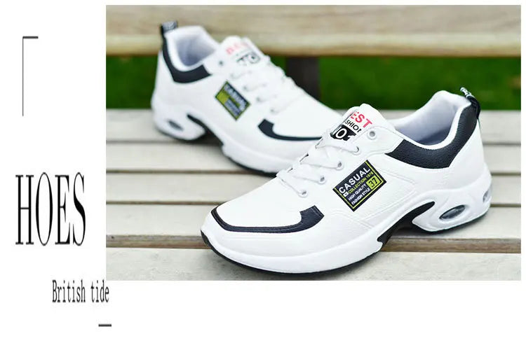 2025 new spring trend sports men's shoes Lace-up thick sole casual breathable fashion shoes Large size Wear skid resistance