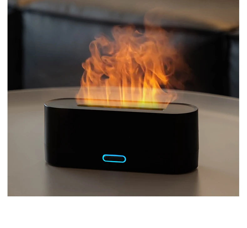 160ml Flame Diffuser Humidifier 7 Colors Light Changing Essential Oil Diffusers Aromatherapy Diffusers for Home Office Bedroom