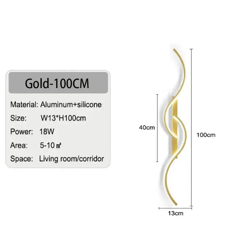 Modern Minimalist Long Strip Wall Lamp Minimalist Bedroom Living Room Grid Lamp Sofa TV Background Decorative Lamp