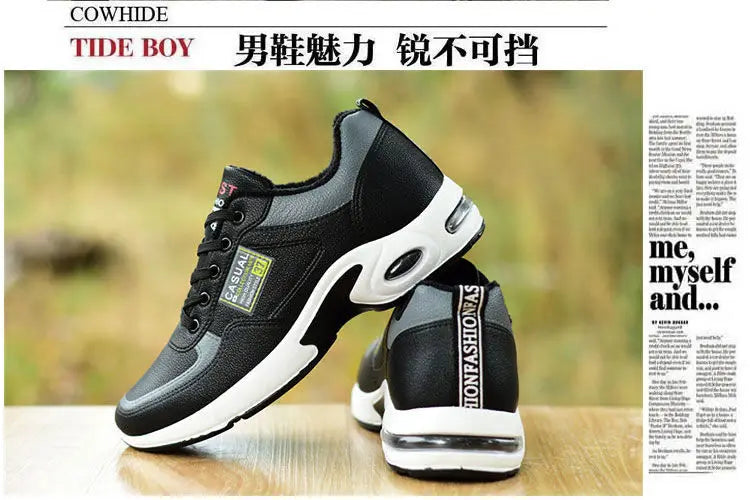 2025 new spring trend sports men's shoes Lace-up thick sole casual breathable fashion shoes Large size Wear skid resistance