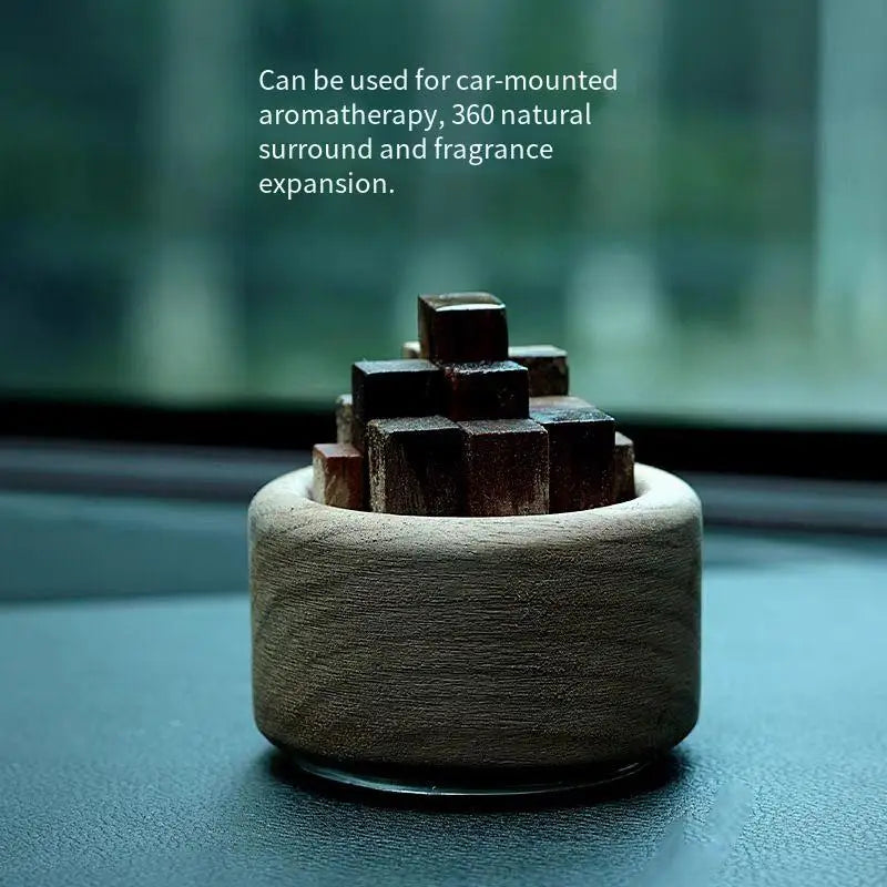 Diffuser Essential Oil Wood Fragrance Diffuser  Unique Woodwork Fireless Fragrance Aromatherapy Essential Oil Extends Fragrance