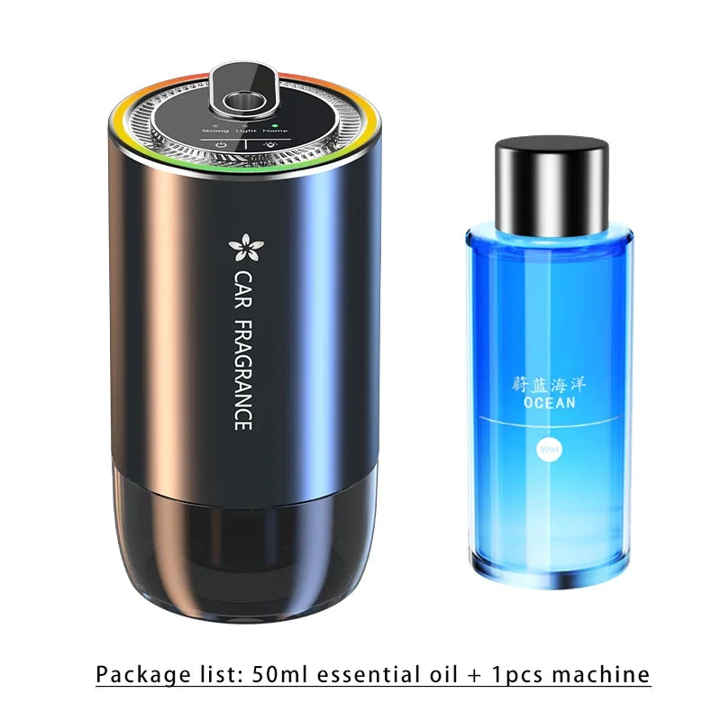 Car Diffusers For Essential Oils Aromatherapy Diffuser 50ML Fragrance Diffuser Waterless Auto Off Scent Machine For Room Car