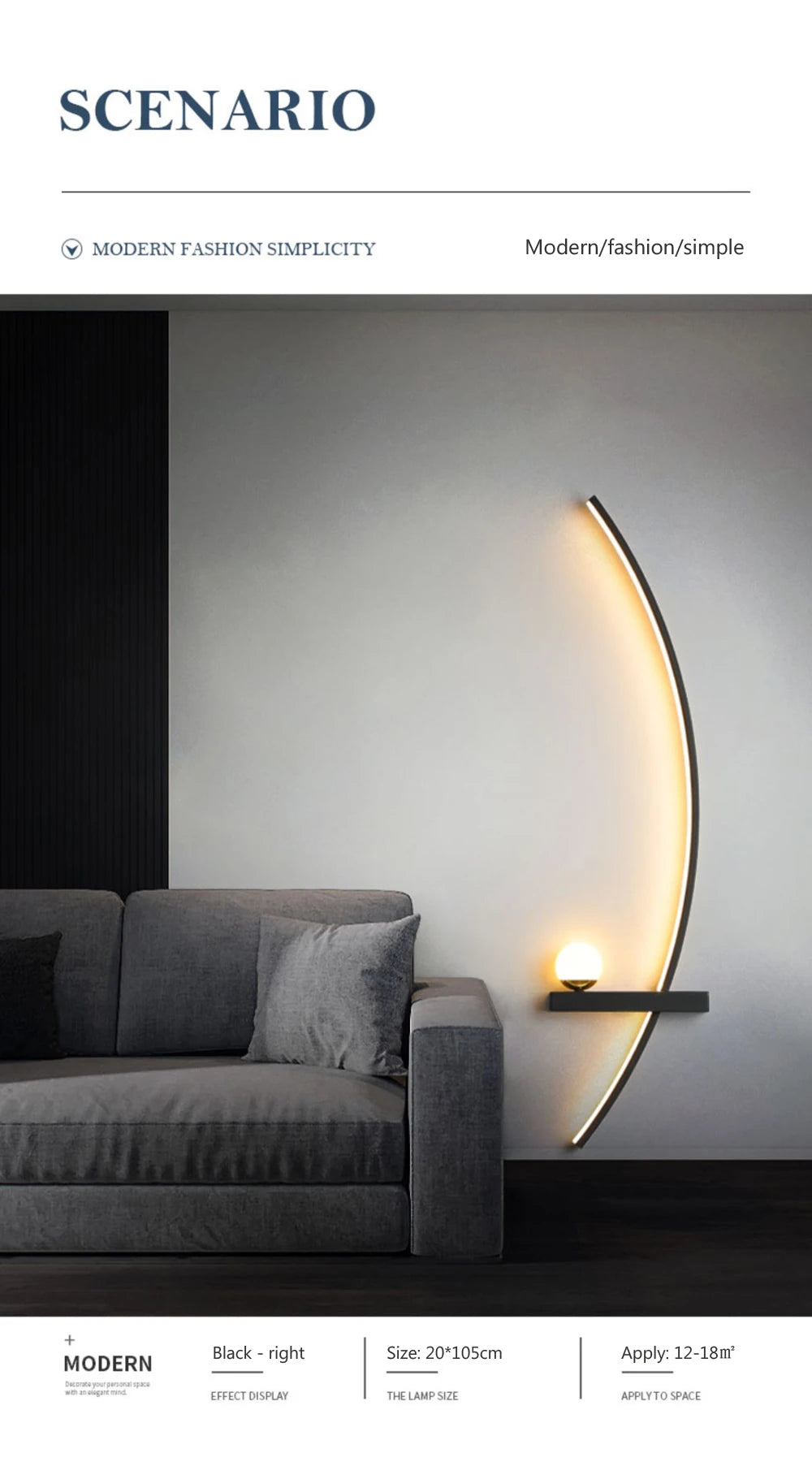 Minimalist LED Wall Lamp Modern Stripes Wall Sconce For Bedroom Bedside Living Room Study Stairs Home Decor Indoor Fixture
