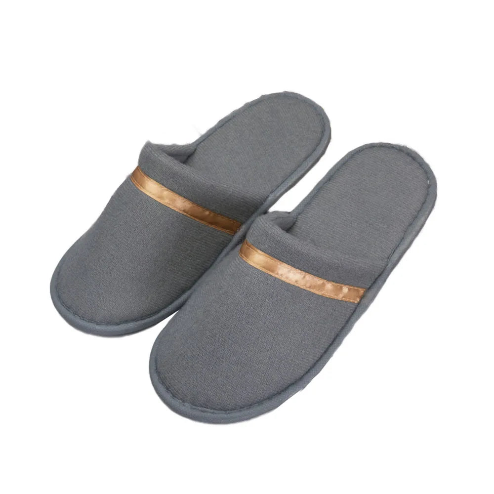 Disposable Coral Fleece Slippers Men Business Travel Passenger Shoes Home Guest Slipper Hotel Beauty Washable Shoes Slippers