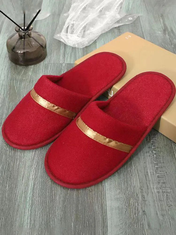 Disposable Coral Fleece Slippers Men Business Travel Passenger Shoes Home Guest Slipper Hotel Beauty Washable Shoes Slippers